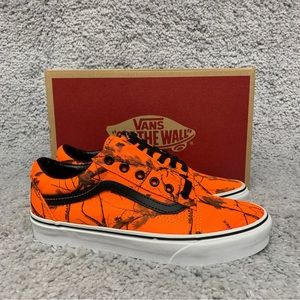 Vans Orange and Black Low Top Sneakers